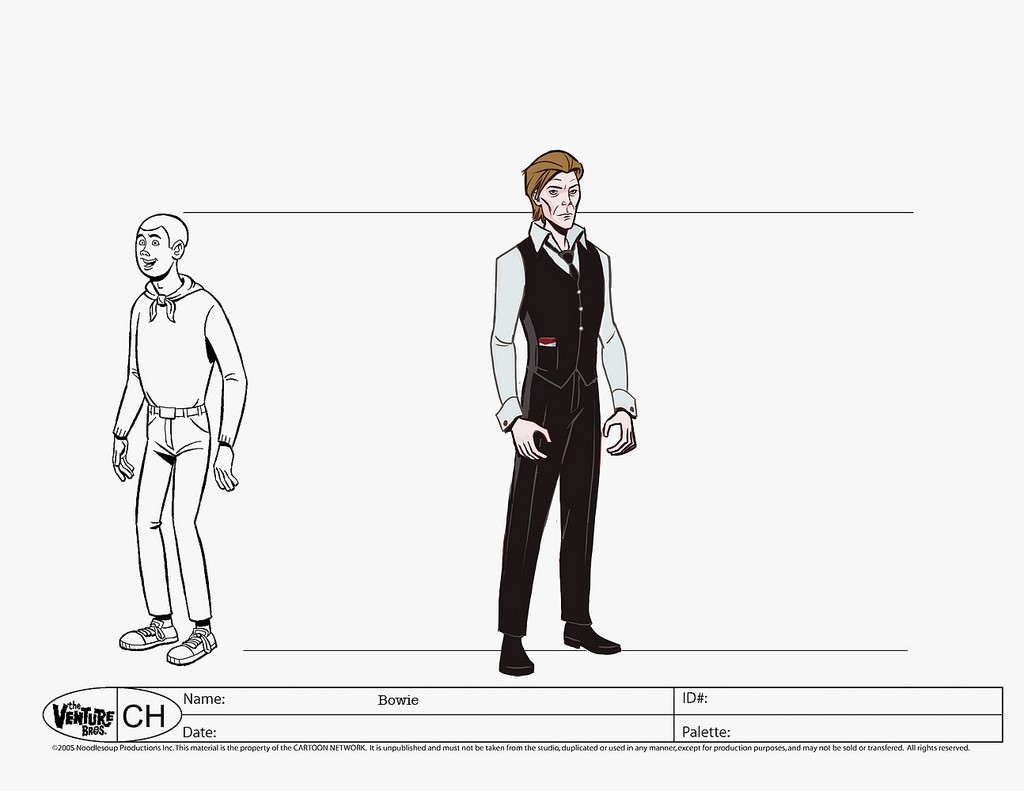 David Bowie Character Model on The Venture Bros.