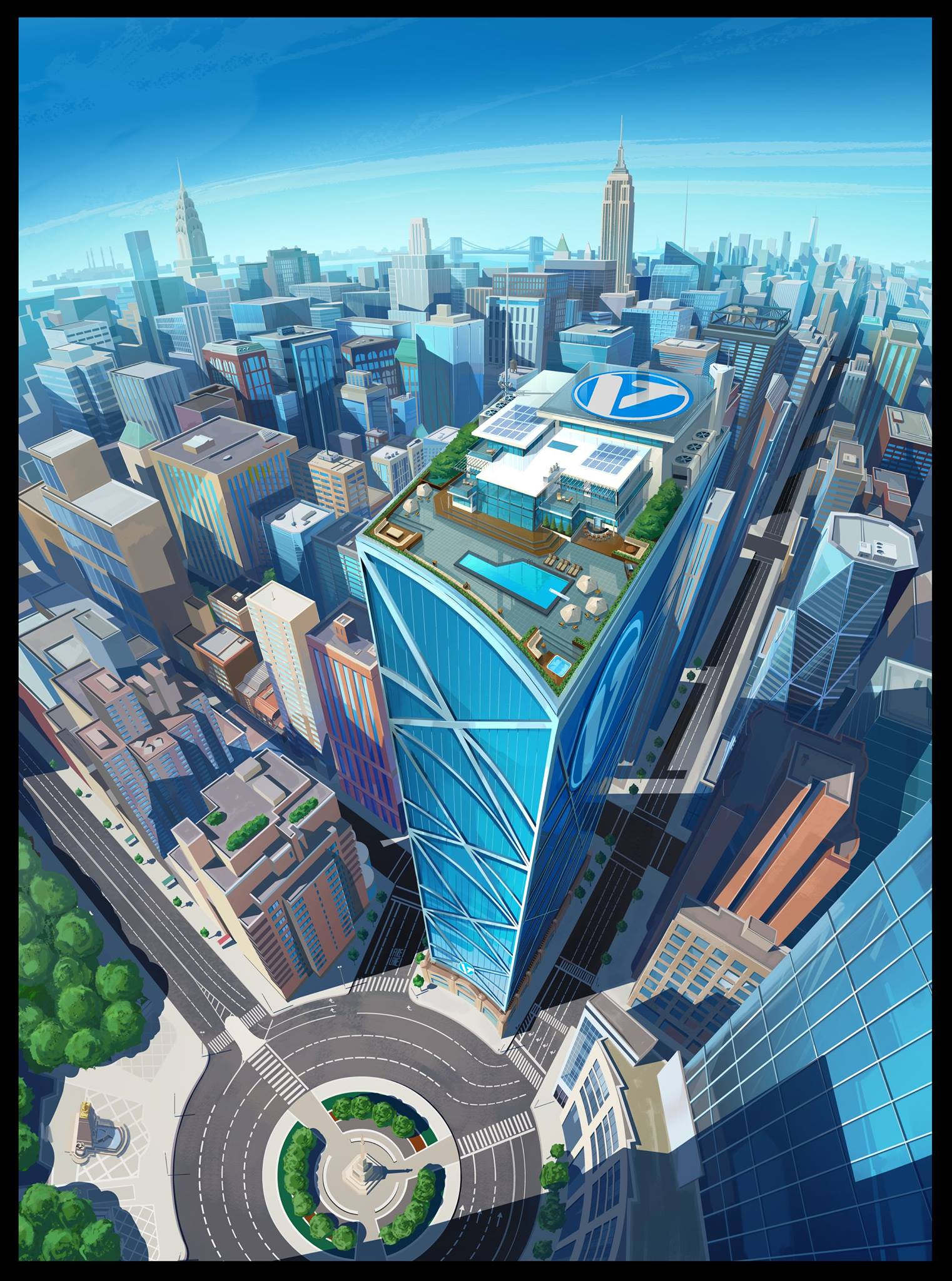 Venture Bros. Blog | Venture Brothers 'Ventech Tower' Production Art